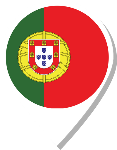 Portugal flag check-in icon.
